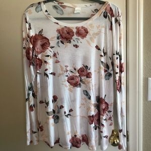 NWOT Floral Long Sleeve Shirt